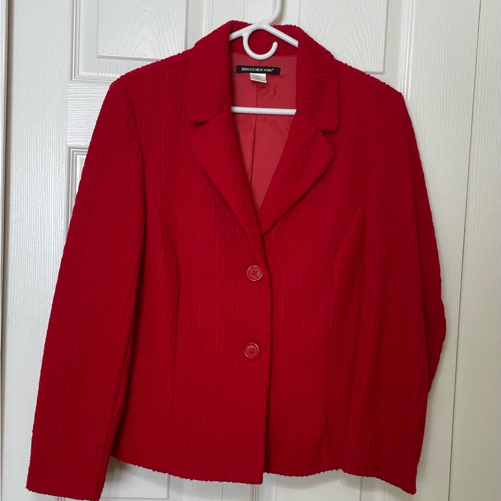 Briggs New York Vibrant Red Blazer